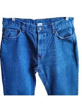 Vintage Mens Jeans 34x28 True Vtg 80s JC PENNEY INDIGO RAW DENIM STRAIGHT JEANS
